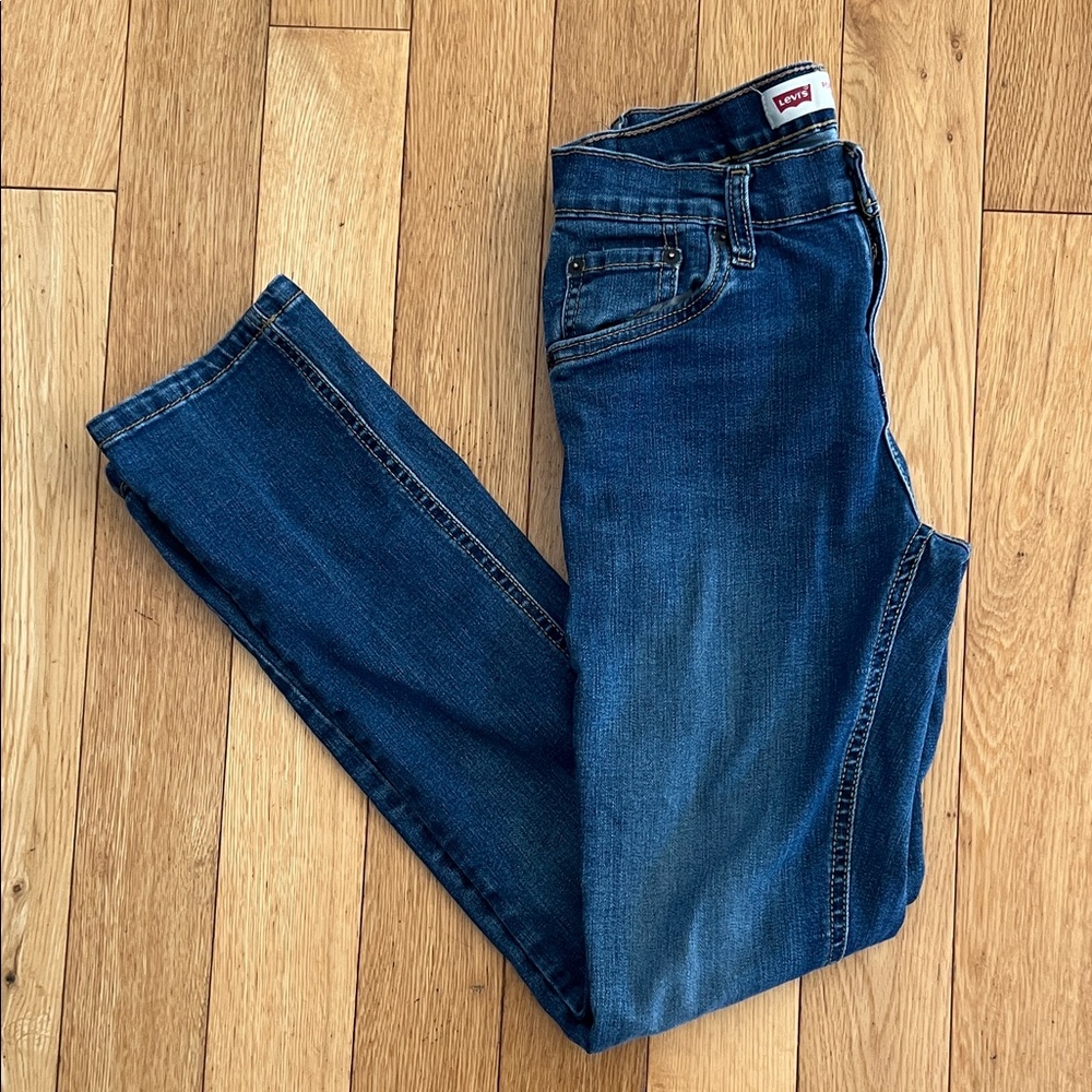 Levi's Kids Dark Blue Slim 511 Jeans Sz 14